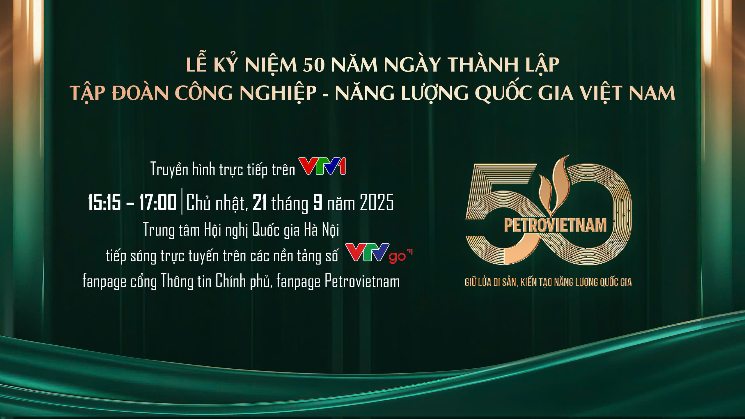 Chúc mừng 50 năm ngày Thành lập Tập đoàn Công nghiệp - Năng lượng Quốc gia Việt Nam